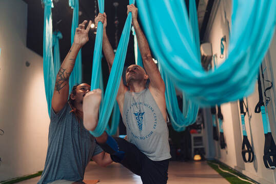 aerial yoga practice yoga teachers